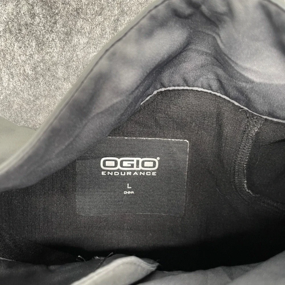 OGIO Endurance Jacket Mens Large Gray Softshell Full Zip Mock Neck Activewear